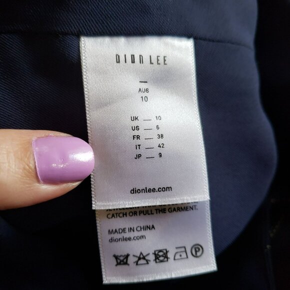 NEW Dion Lee Pinstripe Jumpsuit Navy Blue White Strips Side Cutouts - Picture 7 of 14